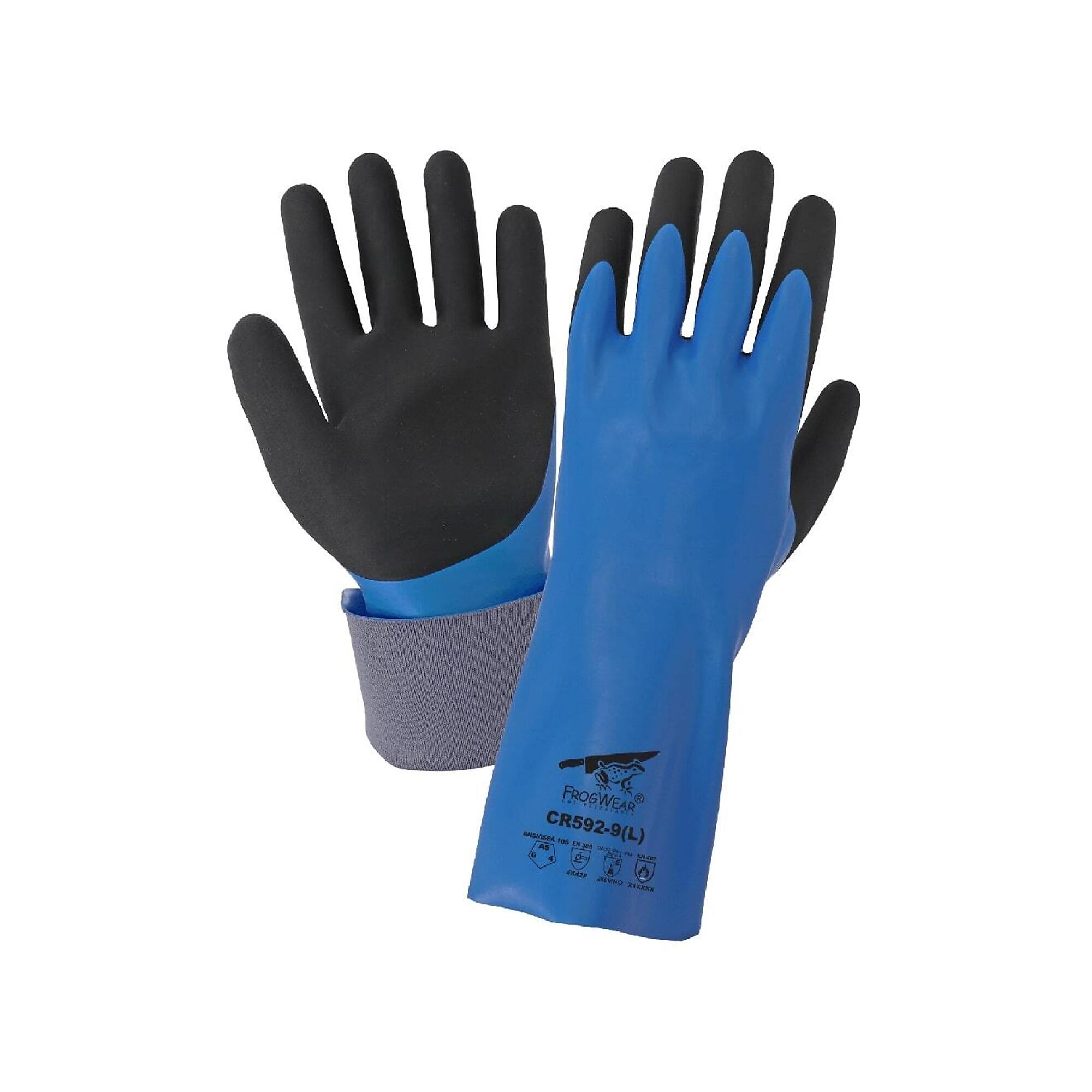 FrogWear 15 Ga UHMWPE, Nitril Dip, Cut A5 Chem Gloves - 12 Pairs